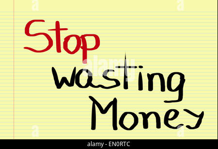 Stop Wasting Money Concept Stock Photo - Alamy