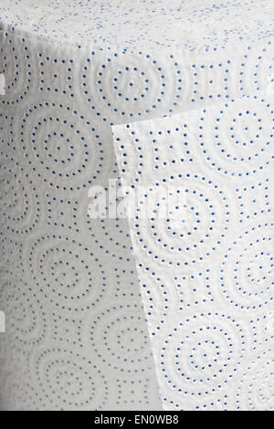 background of white kitchen roll paper towel Stock Photo