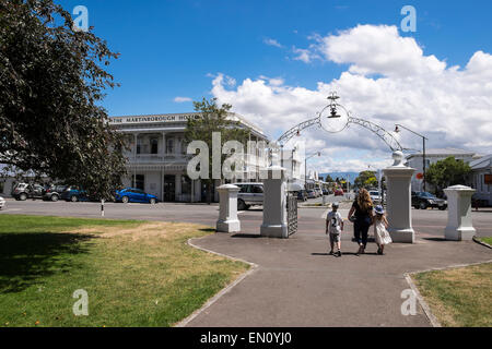 Martinborough town center and hotel, Victorian style architecture, New Zealand. Stock Photo