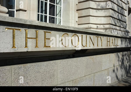 County Hall former GLC headquarters South Bank London England Stock ...