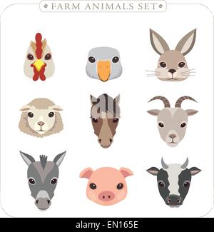 farm animals set Stock Vector Image & Art - Alamy