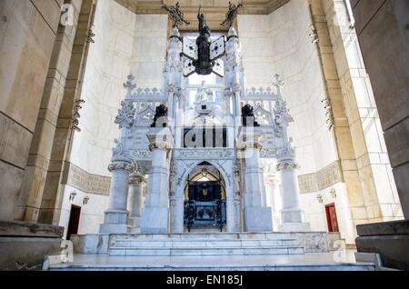 Sarcophagus of Christopher Columbus in Santo Domingo lighthouse, Dominican Republic Stock Photo