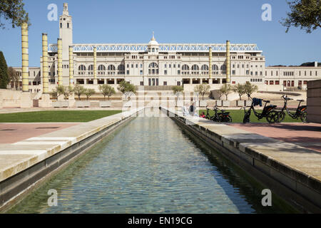 Olympic Stadium – Estadi Olimpic de Montjuic Lluis Companys, Barcelona, Catalonia, Spain Stock Photo