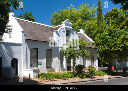 Cape Dutch style house at 149 Dorp Straat in Stellenbosch, Western Cape, South Africa. Stock Photo