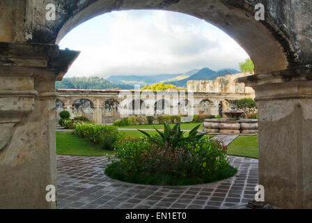 Cloisters of Iglesia y Convento de Santa Clara, La Antigua, Guatemala, UNESCO Stock Photo