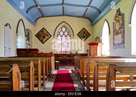 Interior of St Giles Church, Calke Abbey, Calke, Derbyshire, England UK Stock Photo