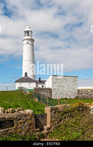 Nash Point Lighthouse on the Glamorgan Heritage Coast south Wales Stock Photo