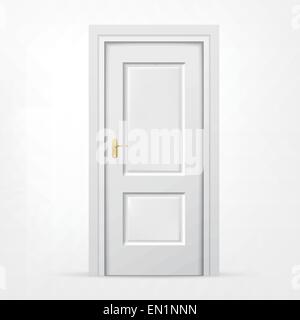 vector blank 3d door on white background Stock Vector