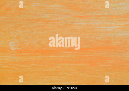 closeup to orange painted wooden background texture Stock Photo