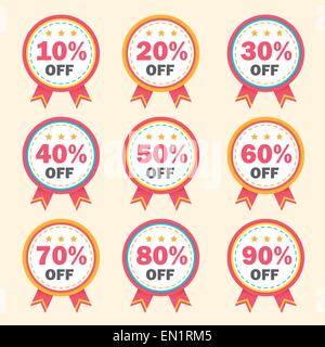 vector business tag set and sale label elements Stock Vector