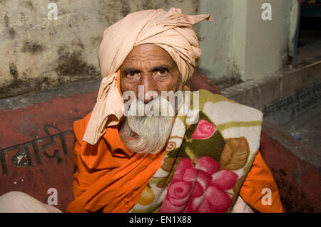 INDIA, Uttarakhand, Rishikesh, Sadhu (holy man and pilgrim) Stock Photo