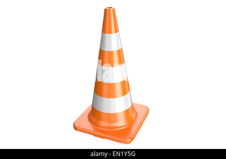 Traffic Cone isolated on white background Stock Photo