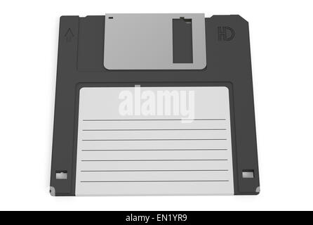 black floppy disk isolated on white background Stock Photo - Alamy