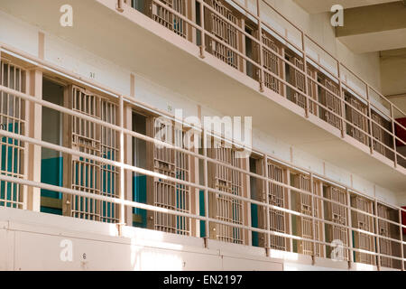 Alcatraz penitentiary prison cells Stock Photo