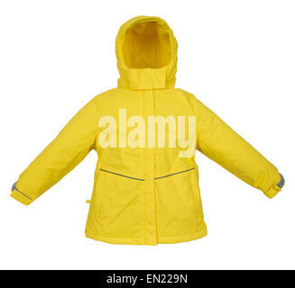 Childrens Winter warm jacket isolated on white background Stock Photo