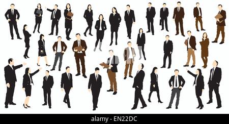 Group of business people. Vector illustration Stock Vector