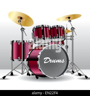 Drums isolated on background. Vector illustration Stock Vector