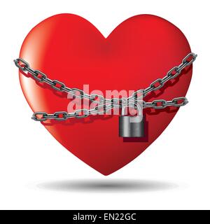 Premium Vector  Padlock and chain gray metal chain and padlock handcuffed  card vector