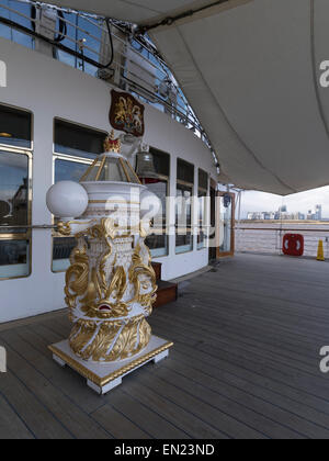 Her Majesty's Yacht Britannia, former royal Yacht of Queen Elizabeth II Edinburgh, Scotland, UK - Top UK tourist attraction Stock Photo