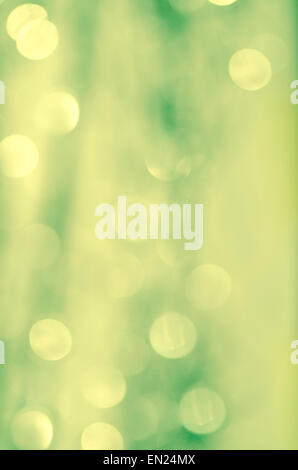 green blurred bokeh lights background texture Stock Photo