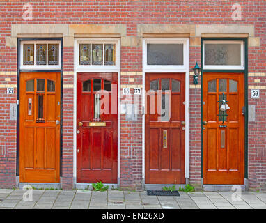 Doors on the brick wall Stock Photo