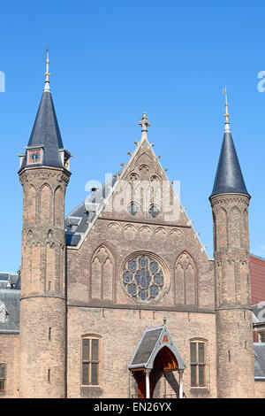 Famous parliament and court building complex Binnenhof in Hague Stock Photo