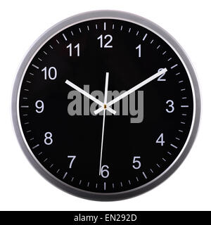 Wall clock isolated on white background. Ten past ten Stock Photo