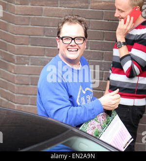 Celebrities outside ITV Studios in London  Featuring: Alan Carr Where: London, United Kingdom When: 22 Oct 2014 Stock Photo