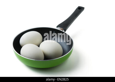 eggs in a pan Stock Photo
