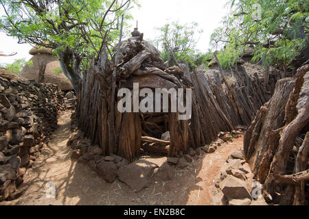 konso village in Ethiopia Stock Photo