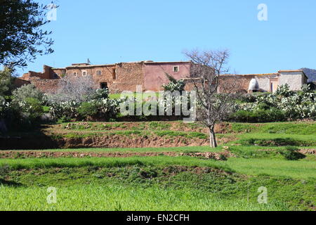 Tafgart, Morocco - a typical Berber village in the High Atlas Mountains Stock Photo