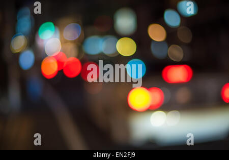 Urban traffic bokeh background Stock Photo