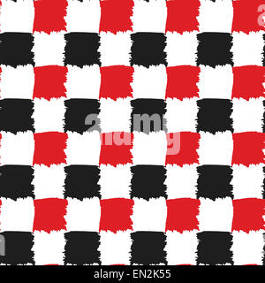 Black and Red Check Seamless Pattern Stock Photo