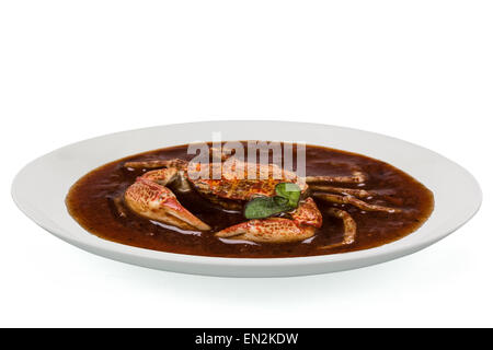 Cooked crab, isolated on white background Stock Photo