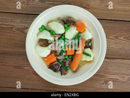 Navarin  - French ragoût (stew) of lamb or mutton. Stock Photo