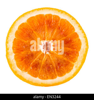 Front view of a half orange isolated on white background. Stock Photo