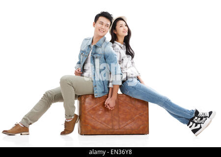 Falling in love for the young lovers Stock Photo