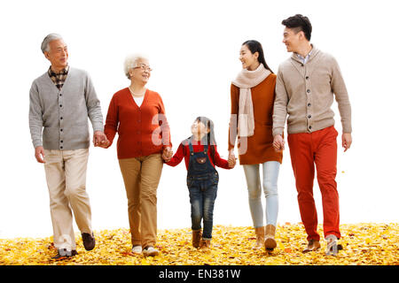Happy family outings Stock Photo