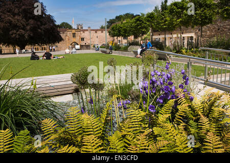 UK, England, Somerset, Taunton, Castle Green floral planting Stock Photo