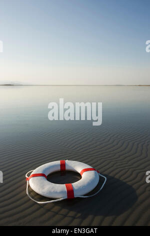 life preserver in the middle of nowhere Stock Photo