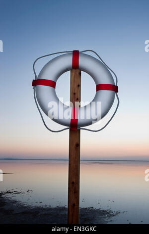 life preserver in the middle of nowhere Stock Photo