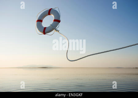 life preserver in the middle of nowhere Stock Photo