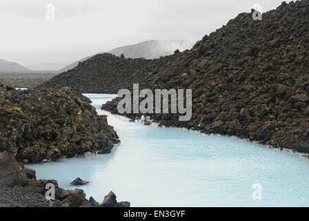 Blue Lagoon geothermal health spa, Iceland Stock Photo