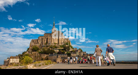 Mont St Michel in Normandy, a region on the English Channel  in western France. Stock Photo