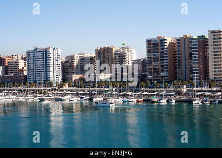 Apartment blocks and yachts in marina of Muelle Uno port development ...