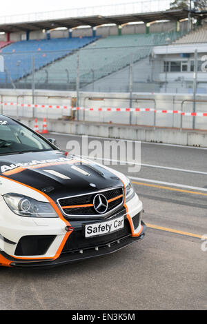 Mercedes Benz Safety Car on Race Track Stock Photo