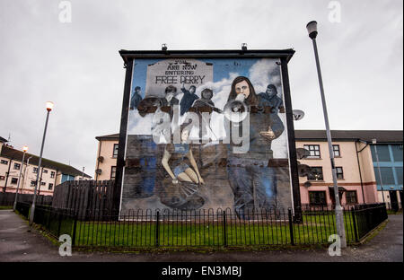 Bernadette Devin McAliskey Nationalist leader Memorial to the atrocities that occurred during the Troubles in a Catholic region Stock Photo