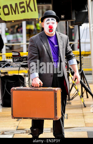 clown with suitcase Stock Photo - Alamy