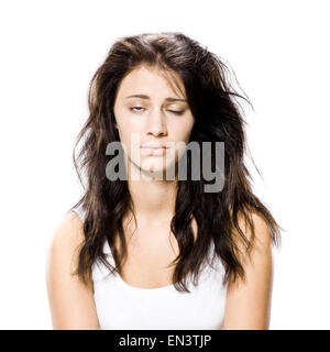 woman who just woke up Stock Photo