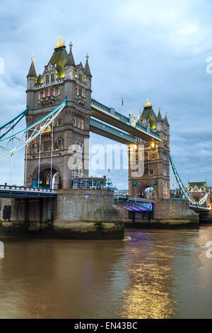 Tower bridge in London, Great Britain in the evening Stock Photo